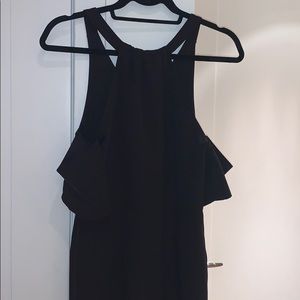 ASOS black cold shoulder jumpsuit